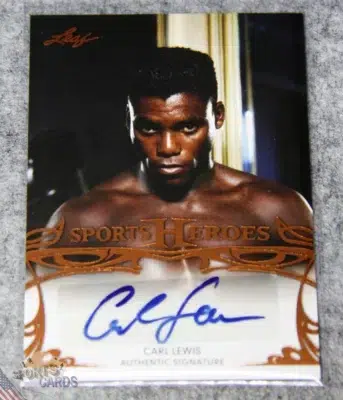 2013 Carl Lewis #BA-CL1 Leaf Sports Hero's Authentic Signature-front