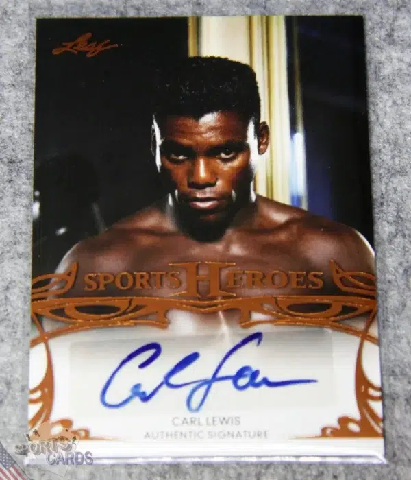 2013 Carl Lewis #BA-CL1 Leaf Sports Hero's Authentic Signature-front