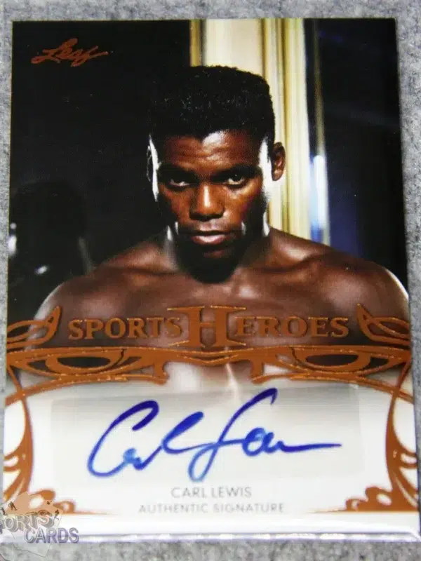 2013 Carl Lewis #BA-CL1 Leaf Sports Hero's Authentic Signature-front