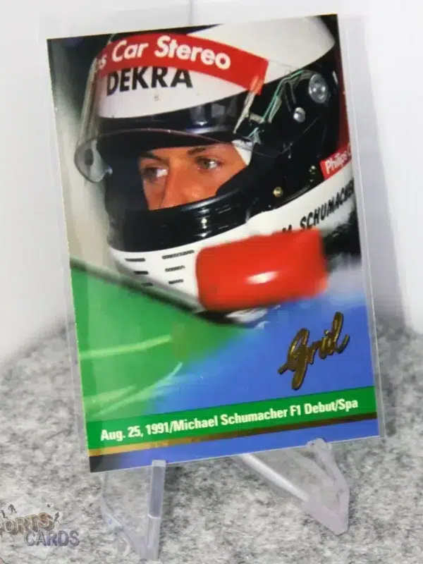 1992 Michael Schumacher #194 Grid F1 Debut in Spa Seven time World Champion RC - Afbeelding 3