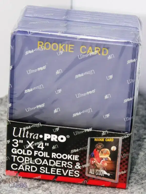 Ultra PRO Rookie Gold Toploaders 3" x 4" 35pt & Card Sleeves Combo-front