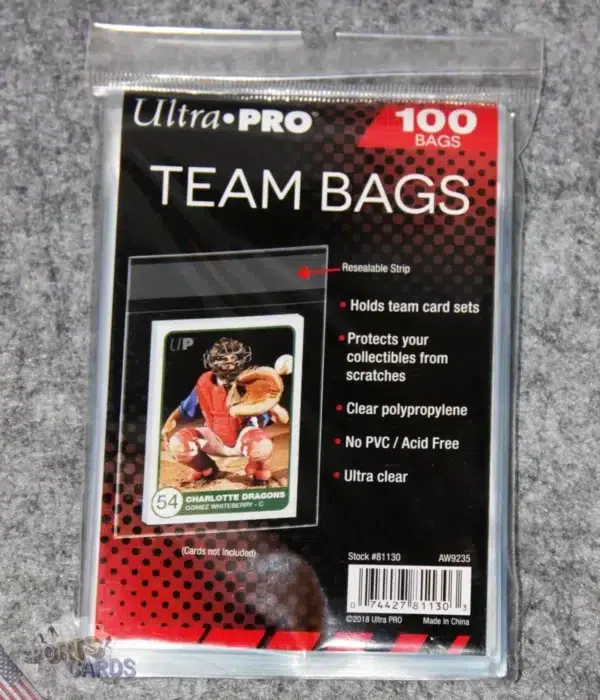 Ultra PRO Team Bags Resealable Sleeves-front