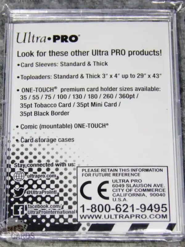 Ultra PRO Mini Snap Card Holder-back