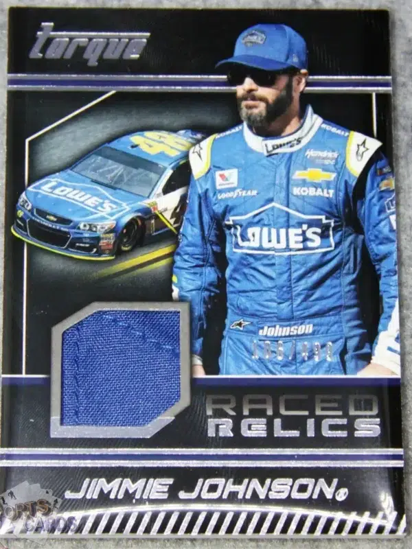 2022 Jimmie Johnson #RR-JJ Panini Nascar Torque Raced Relics /499-front