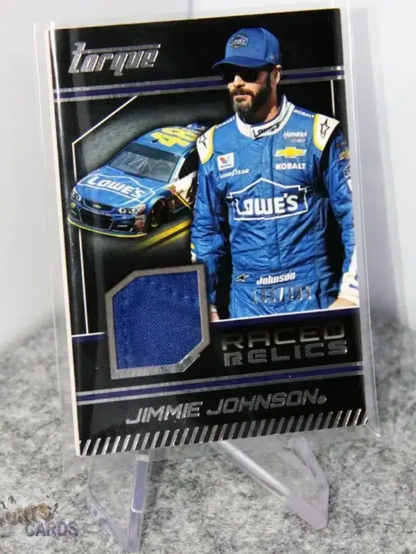 2022 Jimmie Johnson #RR-JJ Panini Nascar Torque Raced Relics /499 - Afbeelding 3