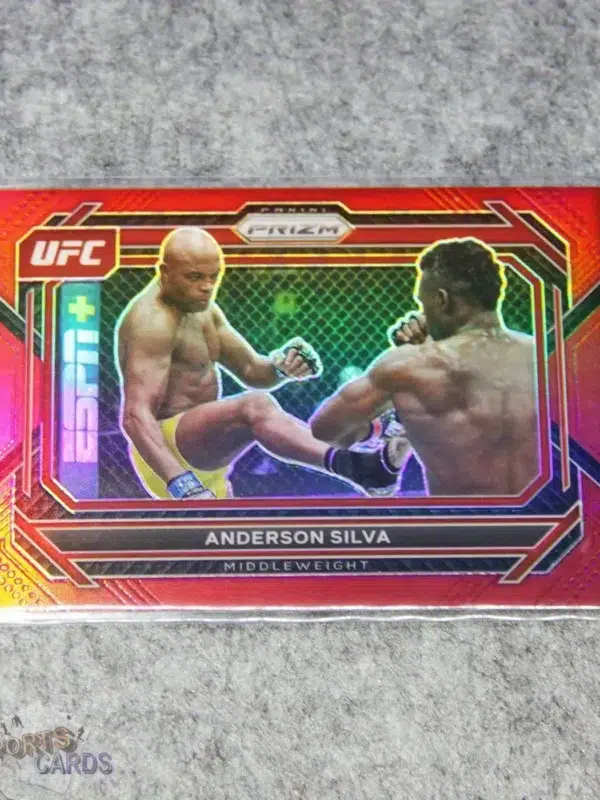2023 Anderson Silva #76 Panini Prizm UFC ESPN+ Red Prizm /199-front