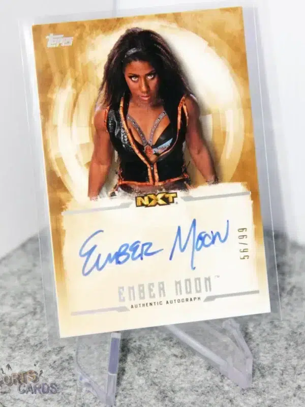 2017 Ember Moon #UA-EM Topps WWE Undisputed Athena NXT Superstar Autograph /99 - Afbeelding 3
