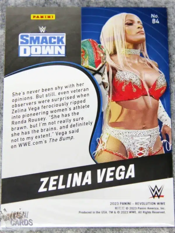 Alternative view of 2023 Zelina Vega #84 Panini Revolution WWE Smack Down Fractal