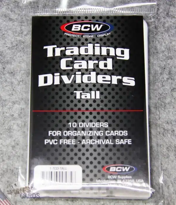 BCW Tall Trading Card Dividers-front