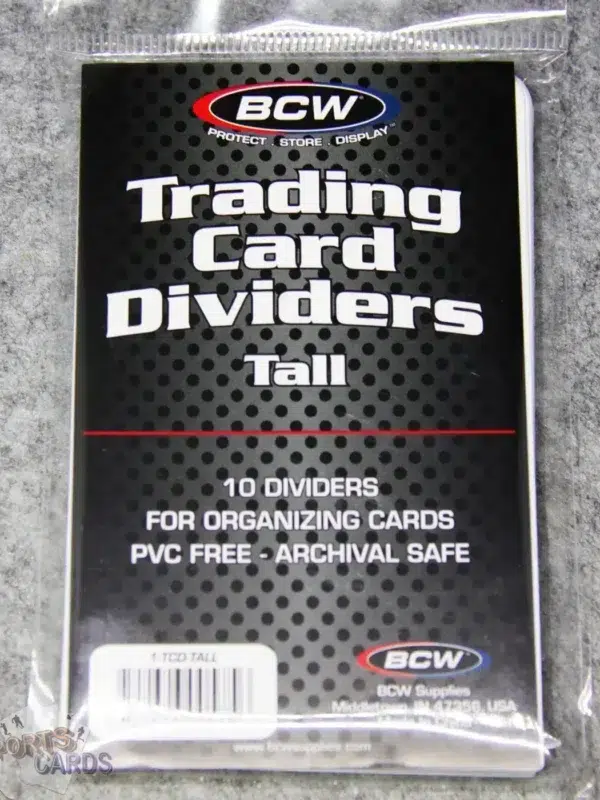 BCW Tall Trading Card Dividers-front