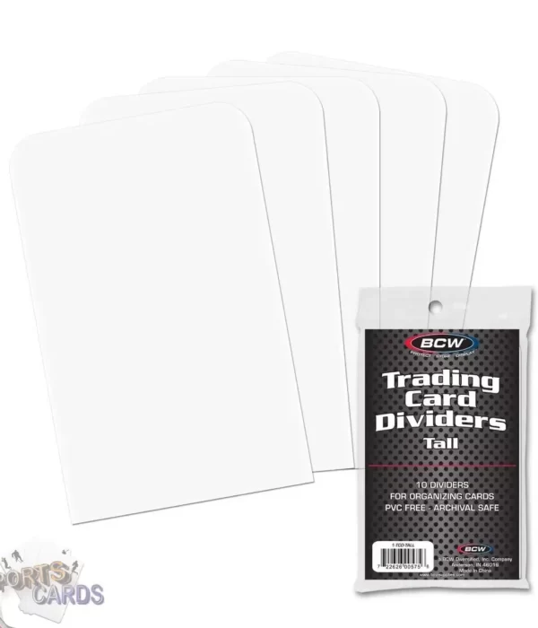 BCW Tall Trading Card Dividers-back