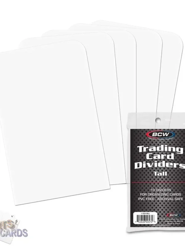 BCW Tall Trading Card Dividers-back