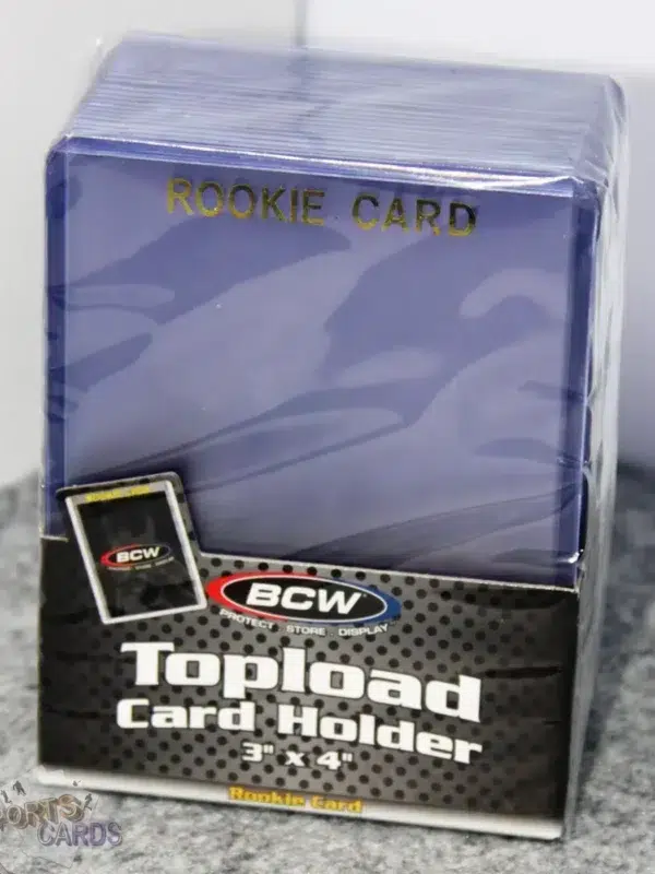 BCW Topload Card Holders 3" x 4" Rookie Gold Imprinted-front