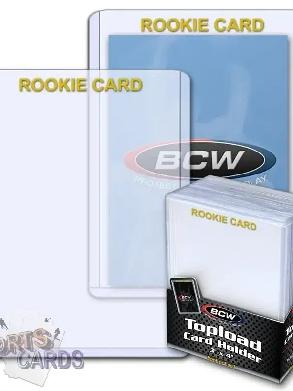 BCW Topload Card Holders 3" x 4" Rookie Gold Imprinted-stand