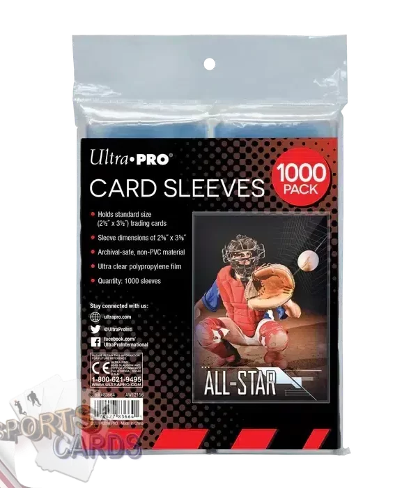 Ultra PRO Regular Soft Card Sleeves 1000 Pack-back