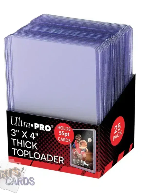 Ultra PRO Clear Think Toploaders 3" x 4" 55pt-stand