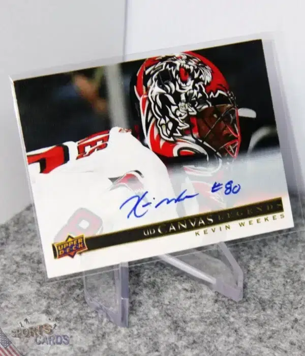 2020-21 Kevin Weekes #C-52 Upper Deck SP Signature Edition Legends UD Canvas Legends Auto-stand