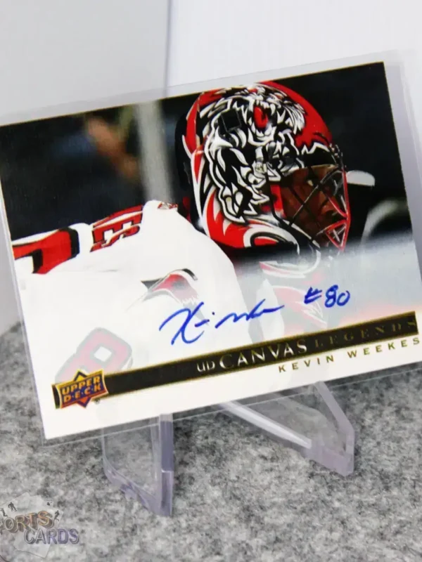 2020-21 Kevin Weekes #C-52 Upper Deck SP Signature Edition Legends UD Canvas Legends Auto - Afbeelding 3