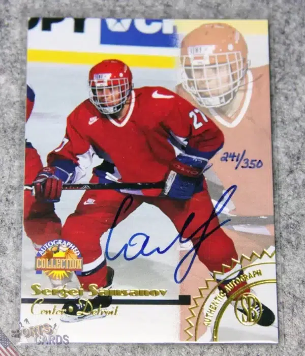 1996-97 Sergei Samsanov #SB-SS Score Board Autographed Collection RC Auto /350-front