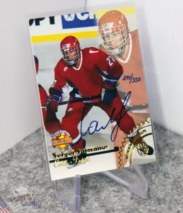1996-97 Sergei Samsanov #SB-SS Score Board Autographed Collection RC Auto /350-stand