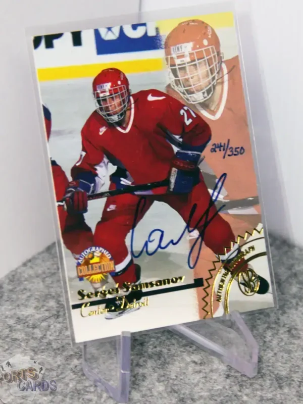 1996-97 Sergei Samsanov #SB-SS Score Board Autographed Collection RC Auto /350-stand