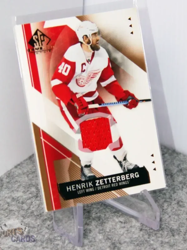 2015-16 Henrik Zetterberg #36 Upper Deck SP Game Used Edition Patch-stand