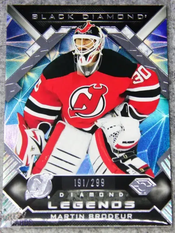 2022-23 Martin Brodeur #BDL-BR Upper Deck Black Diamond Legends /299