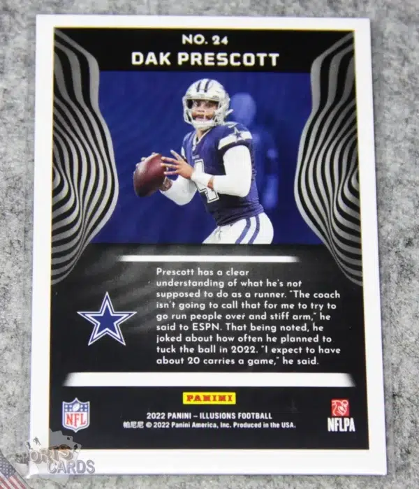 2022 Dak Prescott #24 Panini Illusions Bronze Parallel /499-back