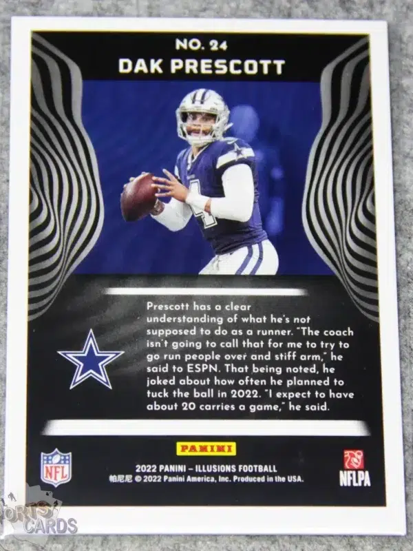 2022 Dak Prescott #24 Panini Illusions Bronze Parallel /499-back