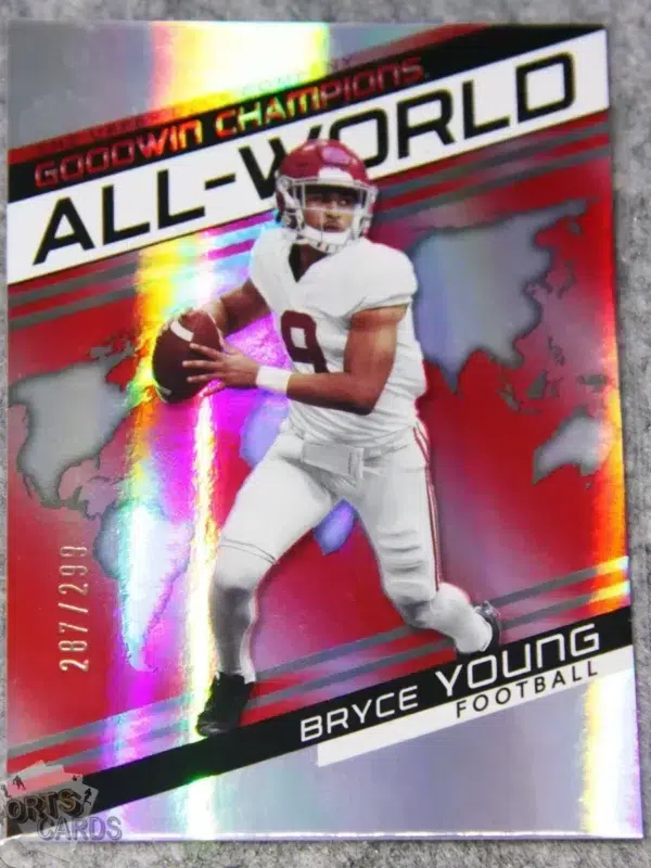 2022 Bryce Young #AW-12 Upper Deck Goodwin Champions All-World Red Parallel /299-front
