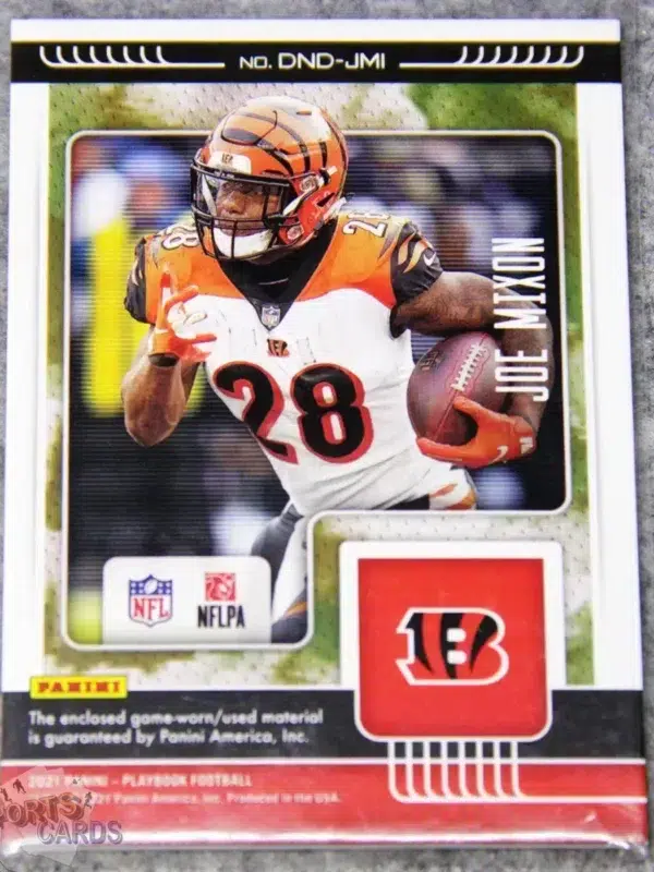2021 Joe Mixon #DND-JMI Panini Playbook Down and Dirty Patch /299-back