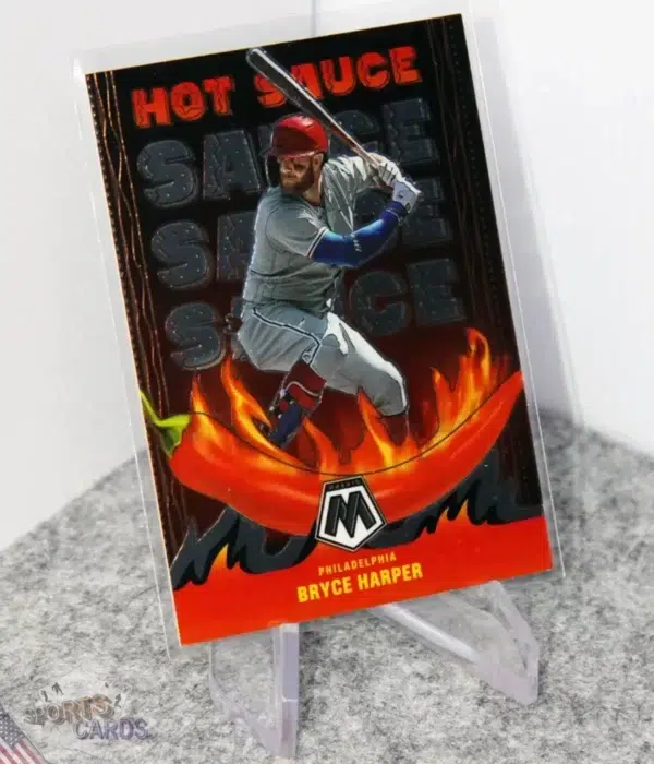 2022 Bryce Harper #HS-3 Panini Mosaic Hot Sauce-stand