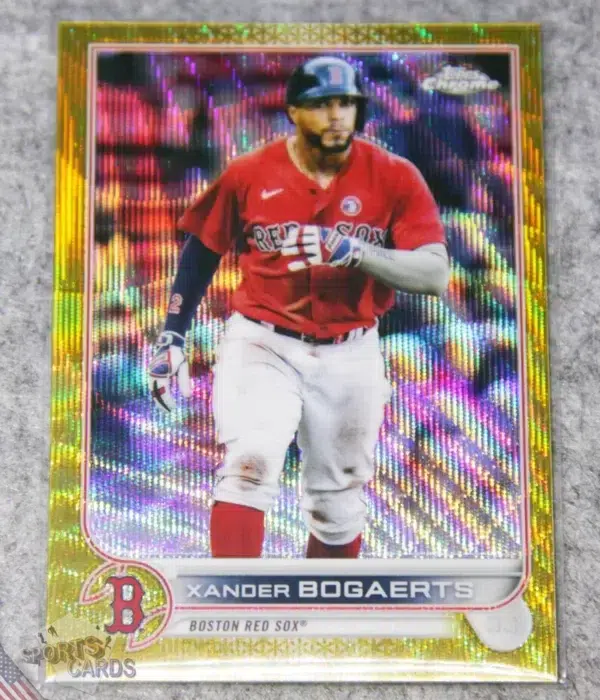 2022 Xander Bogaerts #55 Topps Chrome Gold Wave Refractor /50-front