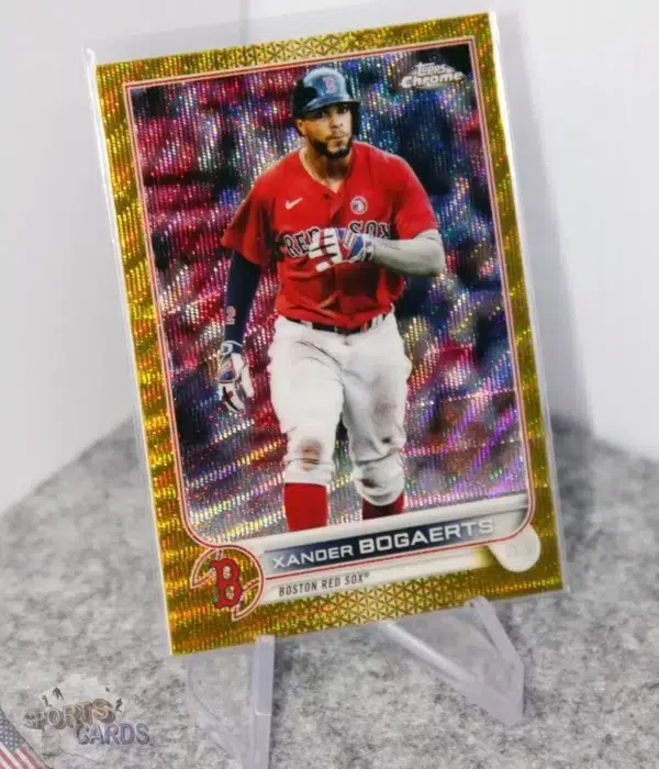 2022 Xander Bogaerts #55 Topps Chrome Gold Wave Refractor /50-stand