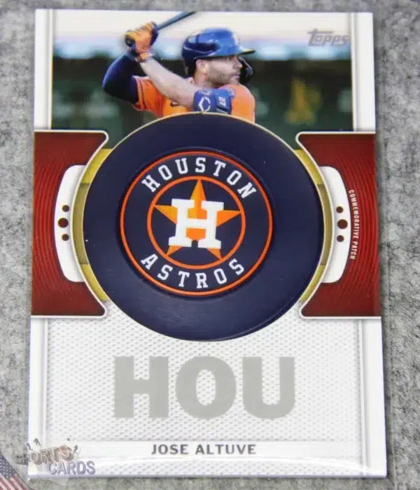 2023 Jose Altuve #TLP-JA Topps Commemorative Team Logo Patch Relic Houston Astros