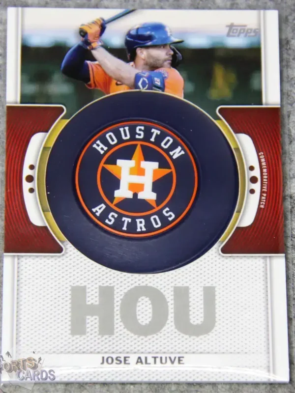 2023 Jose Altuve #TLP-JA Topps Commemorative Team Logo Patch Relic Houston Astros-front