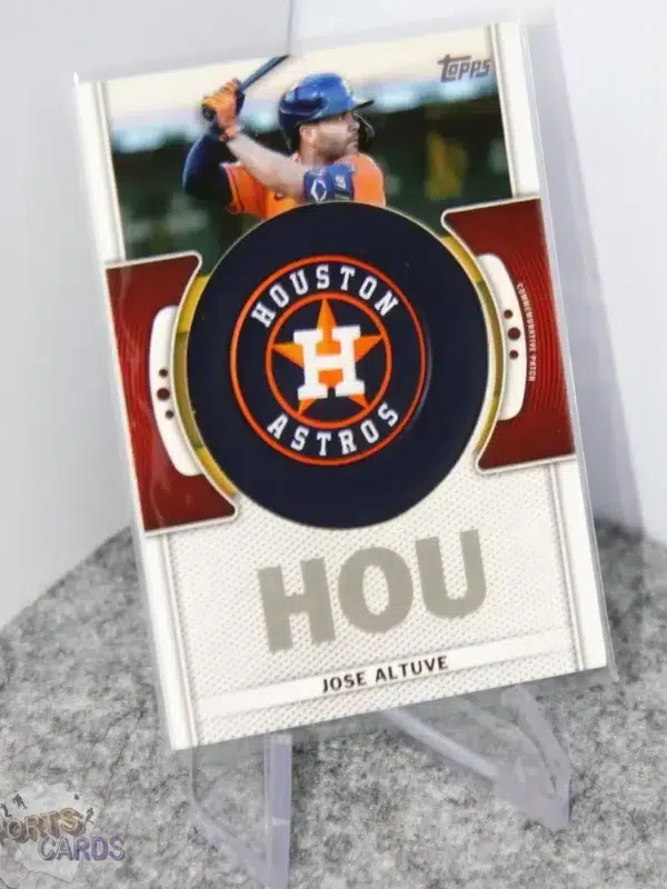 2023 Jose Altuve #TLP-JA Topps Commemorative Team Logo Patch Relic Houston Astros-stand