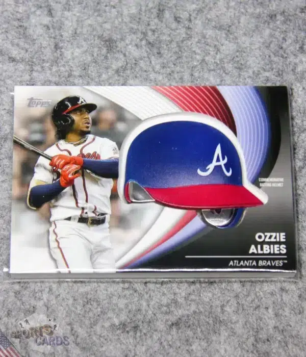 2022 Ozzie Albies #BH-OA Topps Update Commemorative Batting Helmet