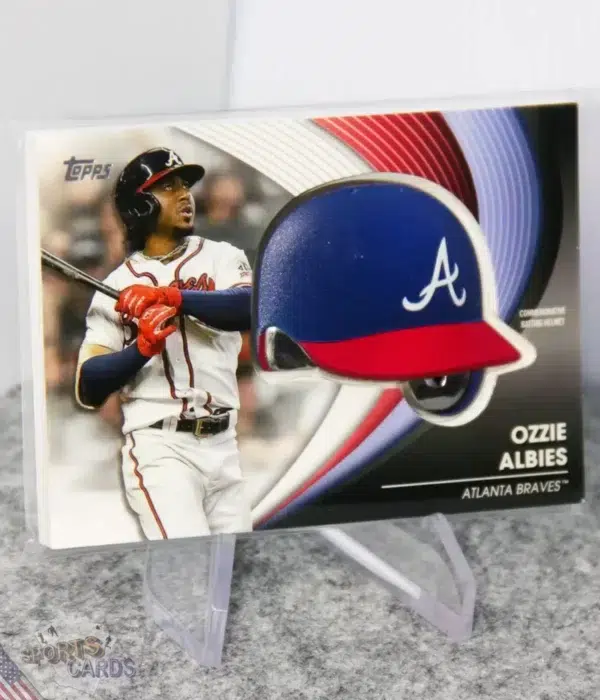 2022 Ozzie Albies #BH-OA Topps Update Commemorative Batting Helmet-stand