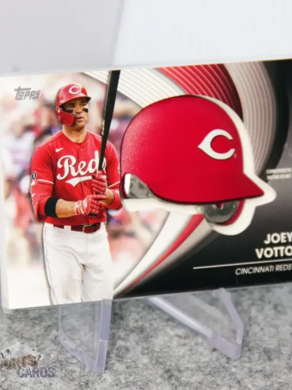 2022 Joey Votto #BH-JV Topps Update Commemorative Batting Helmet-stand