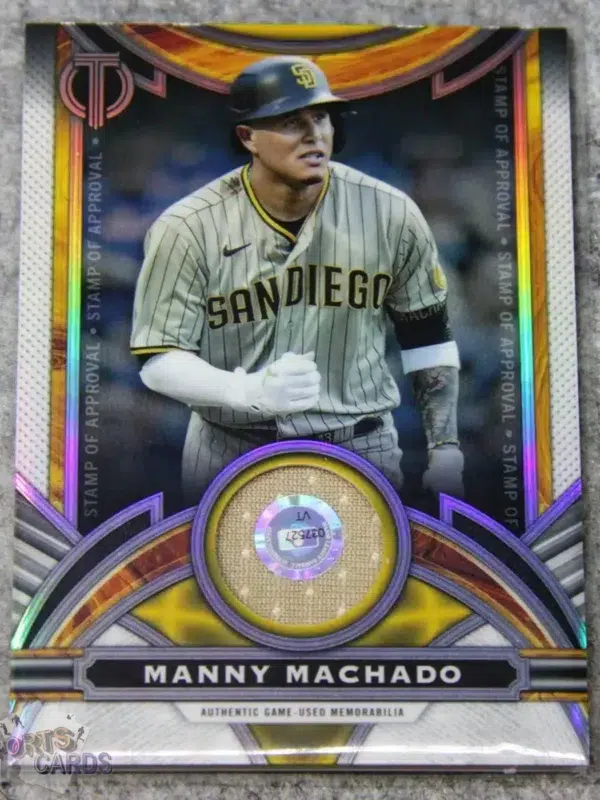 2023 Manny Machado #SOA-MM Topps Tribute Stamp Of Approval Relic Patch /199