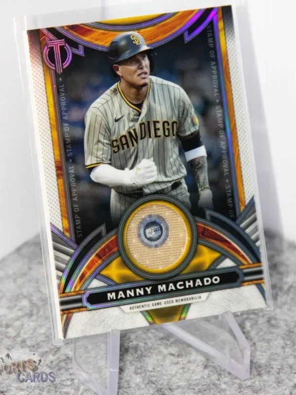 2023 Manny Machado #SOA-MM Topps Tribute Stamp Of Approval Relic Patch /199-stand