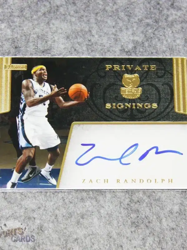 2011-12 Zach Randolph #PS-ZR Panini Private Signings Autograph /99-front