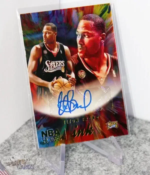 2022-23 Elton Brand #HI-EBR Panini NBA Hoops Ink Autograph-stand