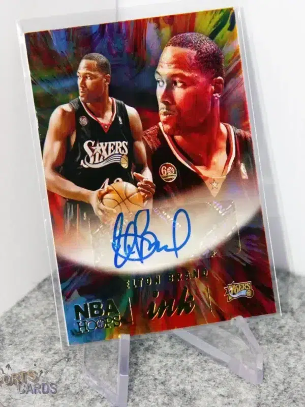2022-23 Elton Brand #HI-EBR Panini NBA Hoops Ink Autograph-stand