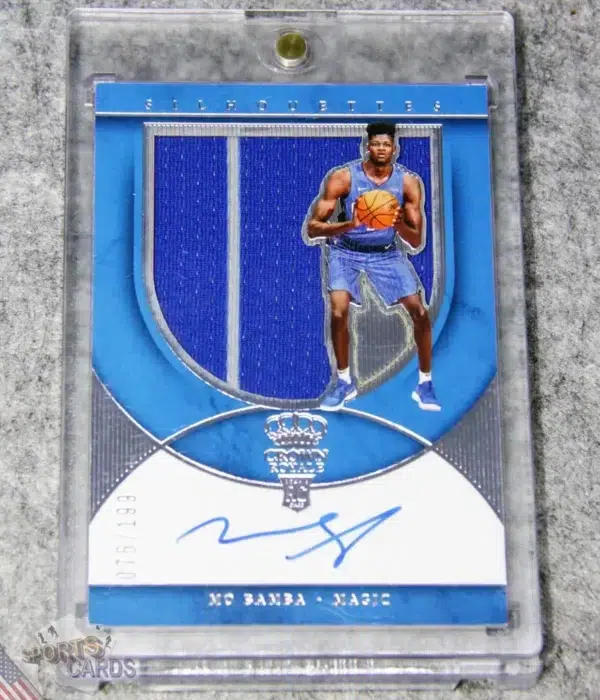 2018-19 Mo Bamba #218 Panini Crown Royale Silhouettes Jumbo Jersey RPA Autograph RC /199-front
