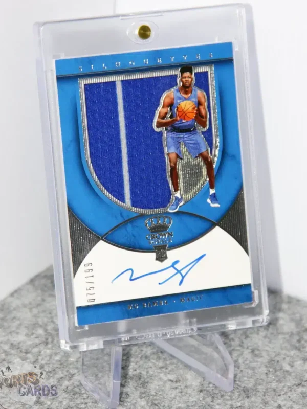 2018-19 Mo Bamba #218 Panini Crown Royale Silhouettes Jumbo Jersey RPA Autograph RC /199 - Afbeelding 3
