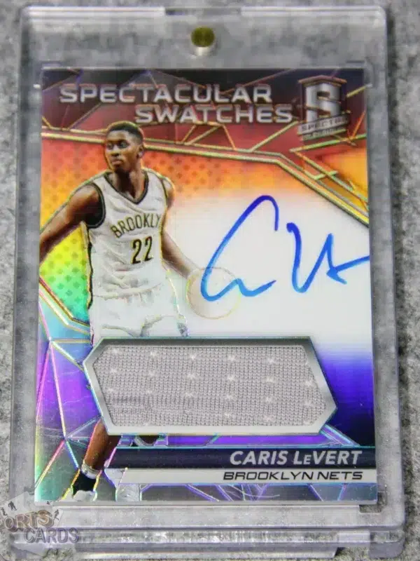 2016-17 Caris LeVert #SS-CLV Panini Spectra Spectacular Swatches RPA Silver Prizm RC /149-front