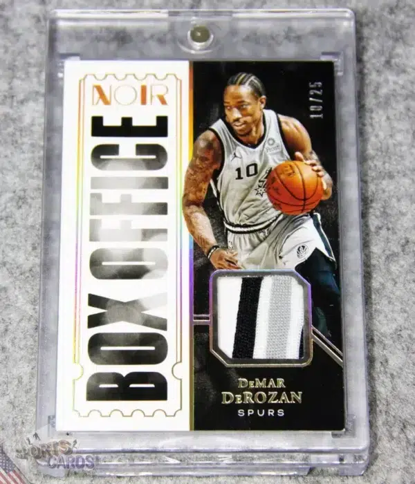 2020-21 DeMar DeRozan #BOM-DDR Panini Noir Box Office Materials Prime /25-front