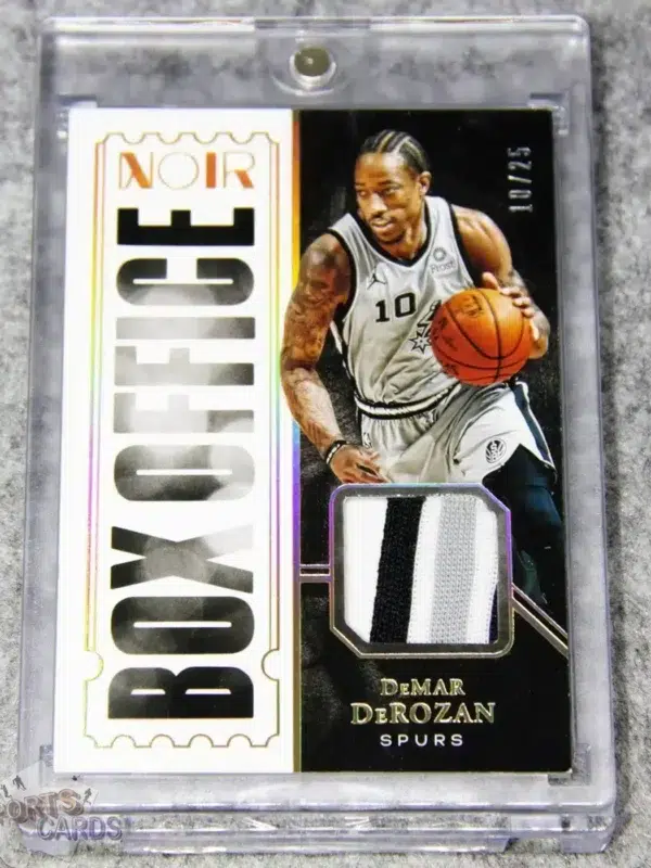 2020-21 DeMar DeRozan #BOM-DDR Panini Noir Box Office Materials Prime /25-front
